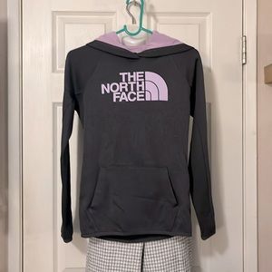 The North Face Gray & Lavender Purple Longsleeve Half Dome Pullover Hoodie Sz XS